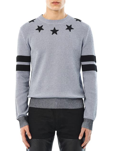 givenchy star crewneck sweater|givenchy sweatshirt.